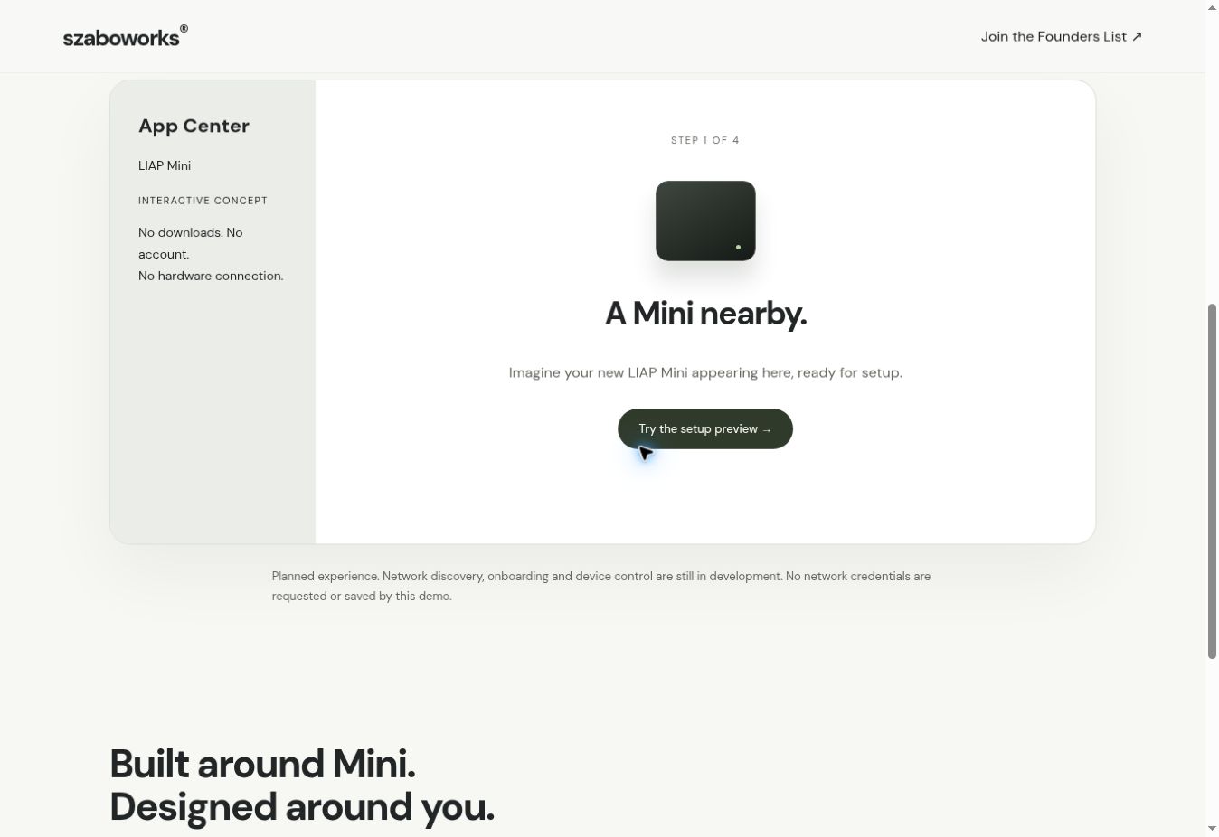 Device discovery in the interactive App Center concept preview