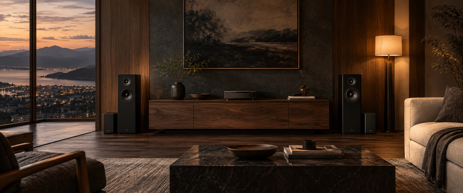 Illustrative connected listening room